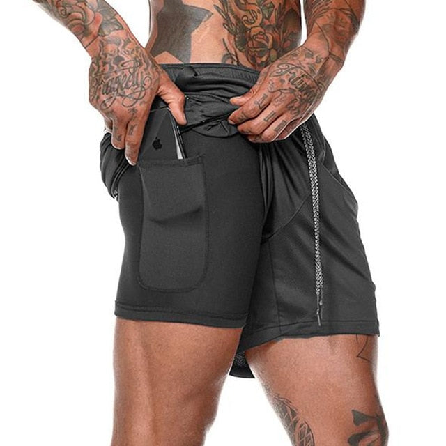 Männer 2 in 1 Laufshorts