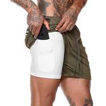Laden Sie das Bild in den Galerie-Viewer, Männer 2 in 1 Laufshorts
