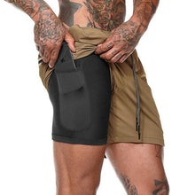 Laden Sie das Bild in den Galerie-Viewer, Männer 2 in 1 Laufshorts

