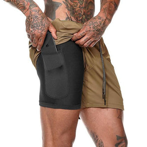 Männer 2 in 1 Laufshorts